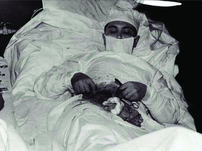 Russian GP Dr Leonid Rogozov performed his own appendectomy while stationed at the Russian Antarctic base during the winter of 1961